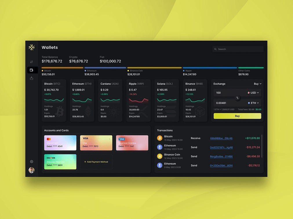 Illustration of an on-chain public equity trading platform built on blockchain technology.