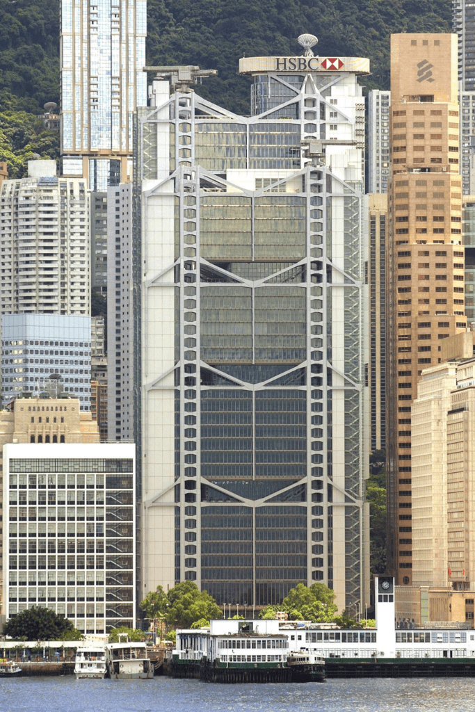 HSBC corporate headquarters representing its role in institutional tokenization services.